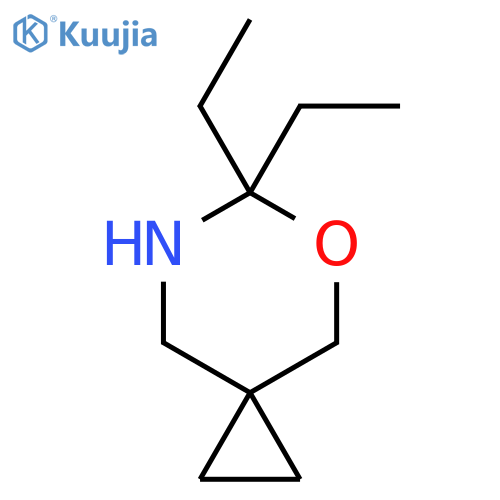 6,6-diethyl-5-oxa-7-azaspiro2.5octane structure