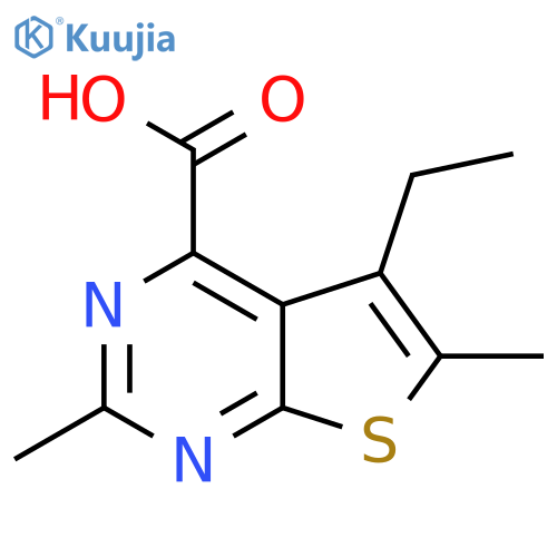 5-ethyl-2,6-dimethylthieno2,3-dpyrimidine-4-carboxylic acid structure