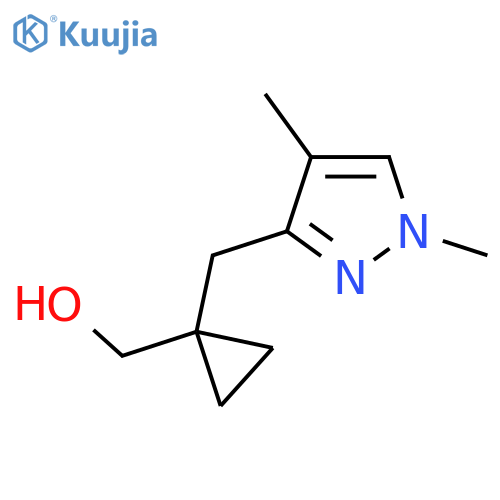 {1-(1,4-dimethyl-1H-pyrazol-3-yl)methylcyclopropyl}methanol structure