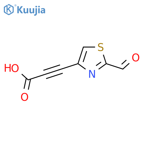 3-(2-formyl-1,3-thiazol-4-yl)prop-2-ynoic acid structure
