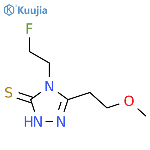 4-(2-fluoroethyl)-5-(2-methoxyethyl)-4H-1,2,4-triazole-3-thiol structure