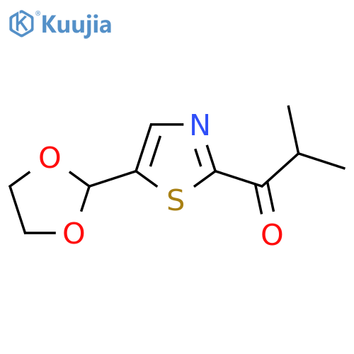 1-5-(1,3-dioxolan-2-yl)-1,3-thiazol-2-yl-2-methylpropan-1-one structure