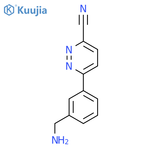 6-3-(aminomethyl)phenylpyridazine-3-carbonitrile structure