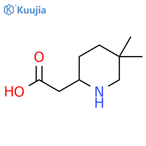 2-(5,5-Dimethylpiperidin-2-yl)acetic acid structure