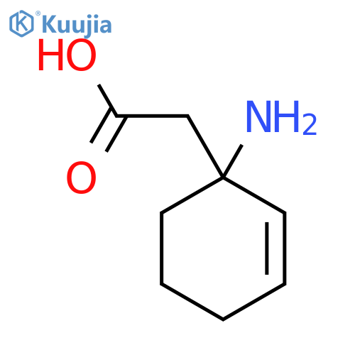2-(1-aminocyclohex-2-en-1-yl)acetic acid structure