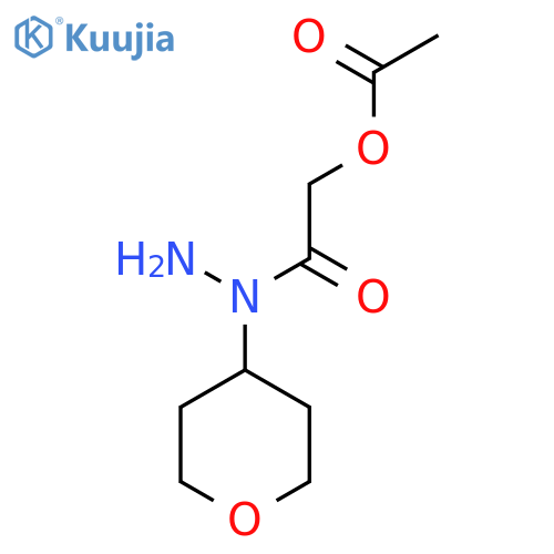 N-(oxan-4-yl)hydrazinecarbonylmethyl acetate structure
