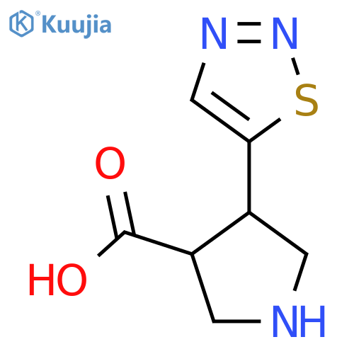 4-(1,2,3-thiadiazol-5-yl)pyrrolidine-3-carboxylic acid structure