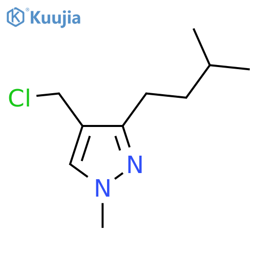 4-(chloromethyl)-1-methyl-3-(3-methylbutyl)-1H-pyrazole structure