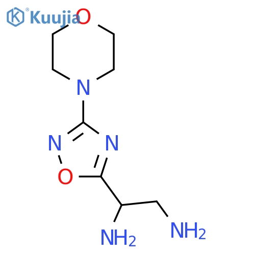 1-3-(morpholin-4-yl)-1,2,4-oxadiazol-5-ylethane-1,2-diamine structure