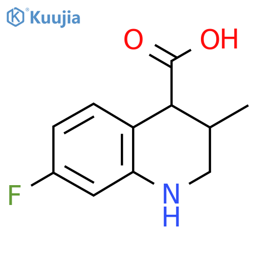7-fluoro-3-methyl-1,2,3,4-tetrahydroquinoline-4-carboxylic acid structure