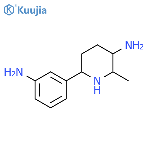 6-(3-aminophenyl)-2-methylpiperidin-3-amine structure