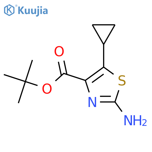 tert-butyl 2-amino-5-cyclopropyl-1,3-thiazole-4-carboxylate structure