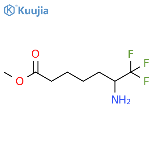 Heptanoic acid, 6-amino-7,7,7-trifluoro-, methyl ester structure