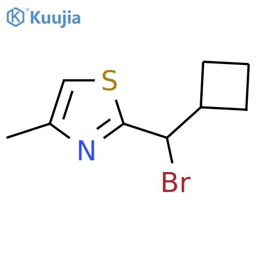 2-bromo(cyclobutyl)methyl-4-methyl-1,3-thiazole structure
