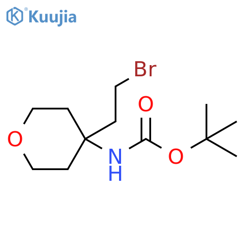 tert-butyl N-4-(2-bromoethyl)oxan-4-ylcarbamate structure