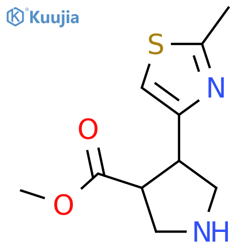 methyl 4-(2-methyl-1,3-thiazol-4-yl)pyrrolidine-3-carboxylate structure