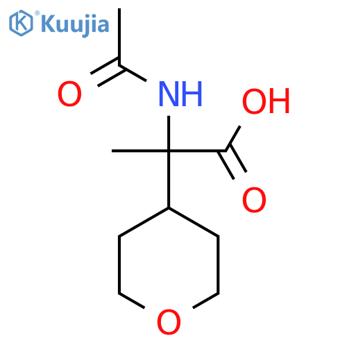 2-Acetamido-2-(oxan-4-yl)propanoic acid structure