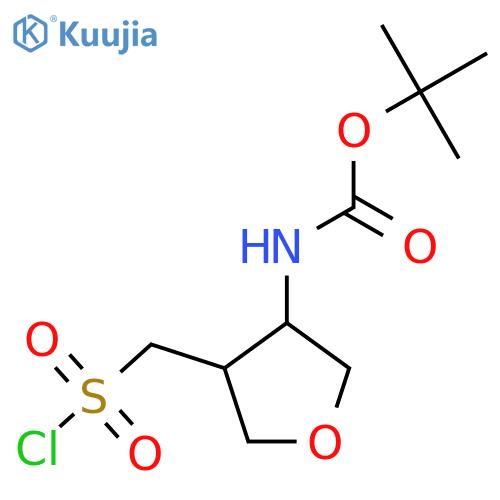 tert-butyl N-{4-[(chlorosulfonyl)methyl]oxolan-3-yl}carbamate structure