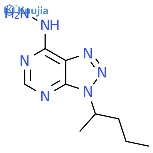 7-hydrazinyl-3-(pentan-2-yl)-3H-1,2,3triazolo4,5-dpyrimidine structure