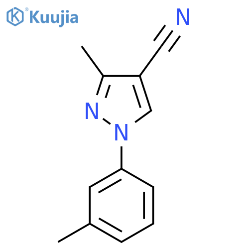 3-methyl-1-(3-methylphenyl)-1H-pyrazole-4-carbonitrile structure