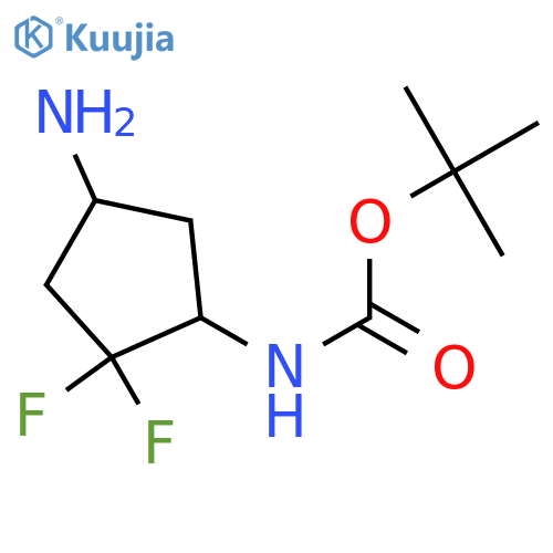 tert-butyl N-(4-amino-2,2-difluorocyclopentyl)carbamate structure