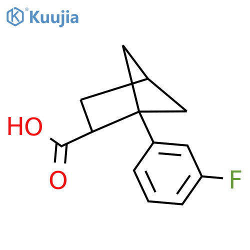 1-(3-Fluorophenyl)bicyclo[2.1.1]hexane-2-carboxylic acid structure