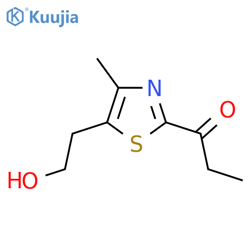 1-5-(2-hydroxyethyl)-4-methyl-1,3-thiazol-2-ylpropan-1-one structure