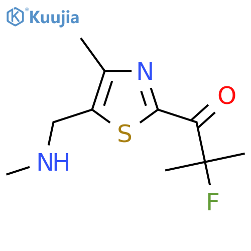 2-fluoro-2-methyl-1-{4-methyl-5-(methylamino)methyl-1,3-thiazol-2-yl}propan-1-one structure