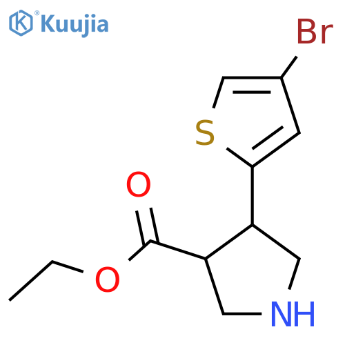 ethyl 4-(4-bromothiophen-2-yl)pyrrolidine-3-carboxylate structure