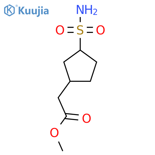 Methyl 2-(3-sulfamoylcyclopentyl)acetate structure