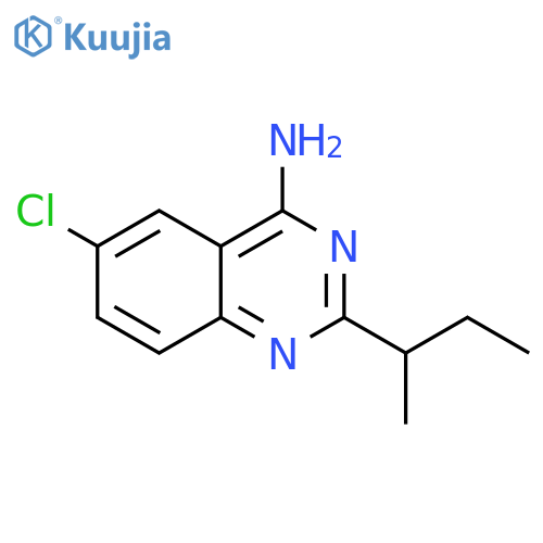 4-Quinazolinamine, 6-chloro-2-(1-methylpropyl)- structure