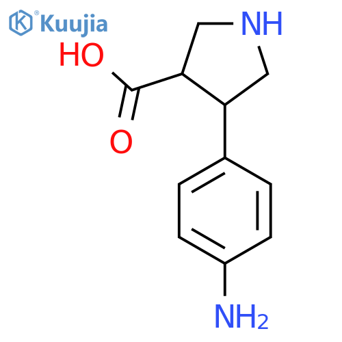 4-(4-aminophenyl)pyrrolidine-3-carboxylic acid structure