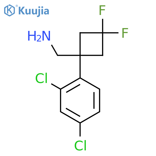 1-(2,4-dichlorophenyl)-3,3-difluorocyclobutylmethanamine structure