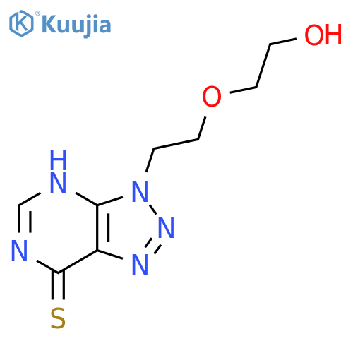 2-(2-{7-sulfanyl-3H-1,2,3triazolo4,5-dpyrimidin-3-yl}ethoxy)ethan-1-ol structure