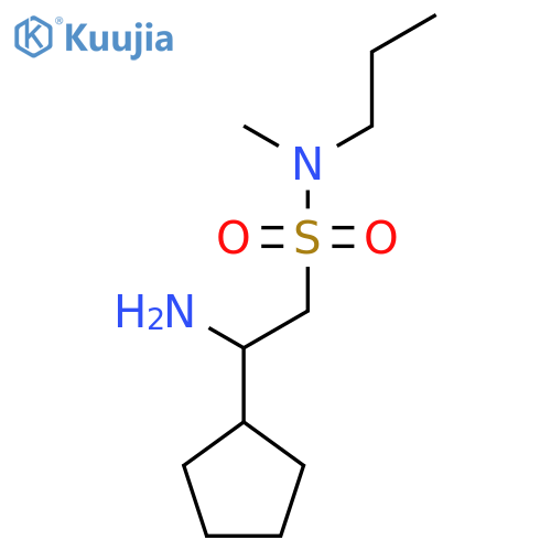2-amino-2-cyclopentyl-N-methyl-N-propylethane-1-sulfonamide structure