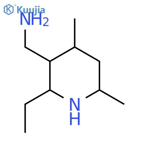 (2-ethyl-4,6-dimethylpiperidin-3-yl)methanamine structure