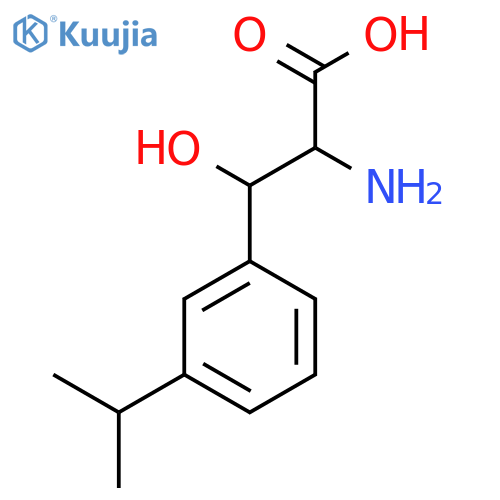 2-amino-3-hydroxy-3-3-(propan-2-yl)phenylpropanoic acid structure
