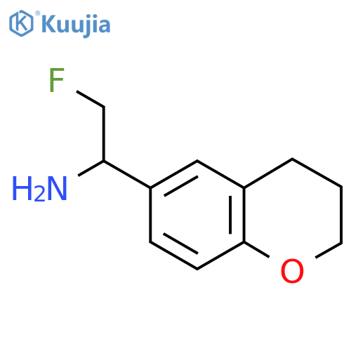 1-(3,4-dihydro-2H-1-benzopyran-6-yl)-2-fluoroethan-1-amine structure