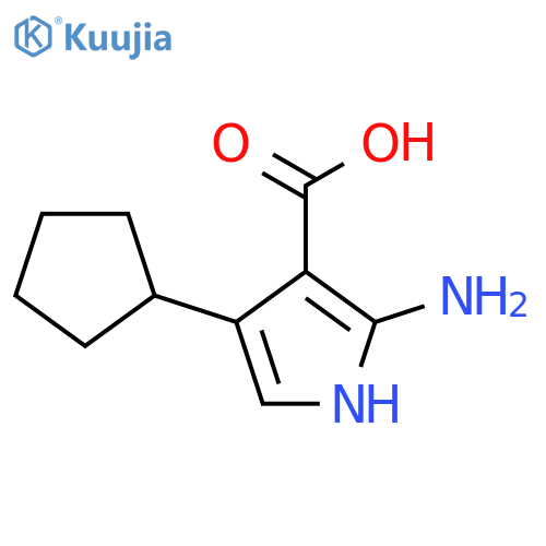 2-amino-4-cyclopentyl-1H-pyrrole-3-carboxylic acid structure