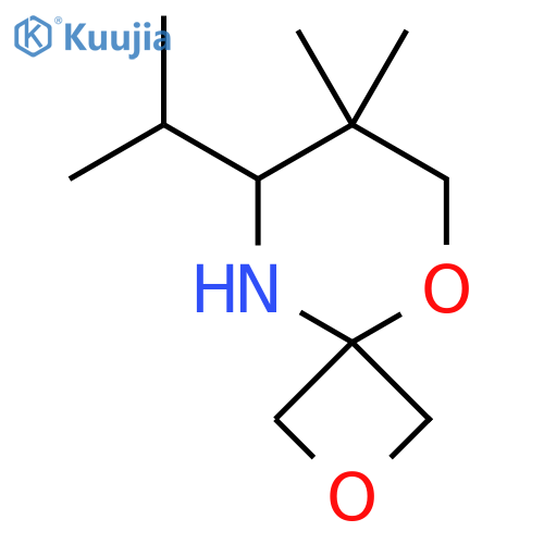 7,7-dimethyl-8-(propan-2-yl)-2,5-dioxa-9-azaspiro3.5nonane structure
