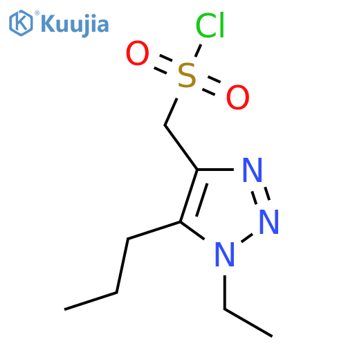 (1-ethyl-5-propyl-1H-1,2,3-triazol-4-yl)methanesulfonyl chloride structure