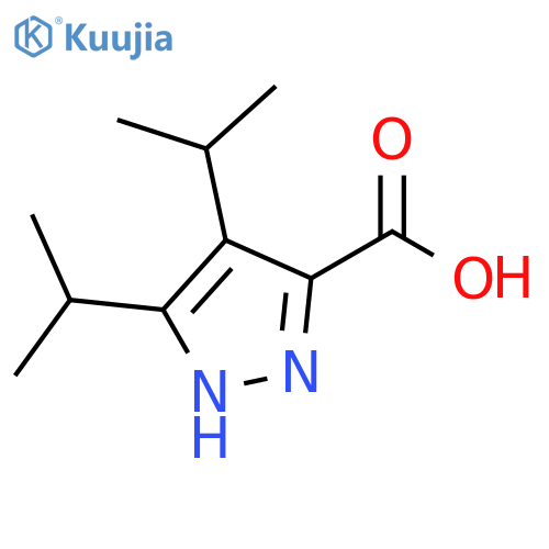 4,5-bis(propan-2-yl)-1H-pyrazole-3-carboxylic acid structure
