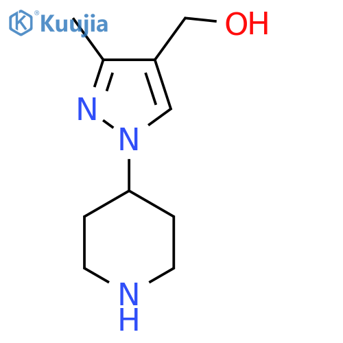 [3-methyl-1-(piperidin-4-yl)-1H-pyrazol-4-yl]methanol structure
