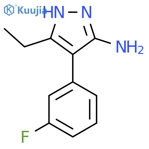 3-Ethyl-4-(3-fluorophenyl)-1h-pyrazol-5-amine structure