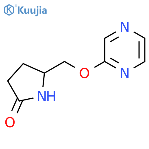 5-[(Pyrazin-2-yloxy)methyl]pyrrolidin-2-one structure