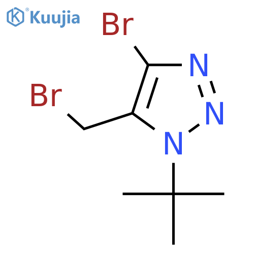 4-bromo-5-(bromomethyl)-1-tert-butyl-1H-1,2,3-triazole structure