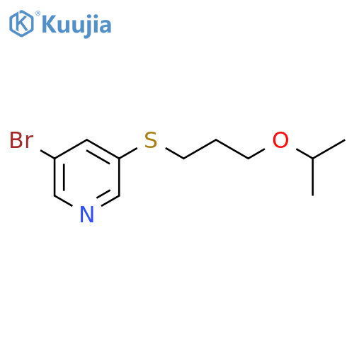 3-bromo-5-{3-(propan-2-yloxy)propylsulfanyl}pyridine structure