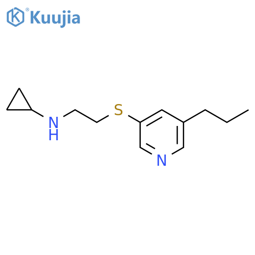 N-{2-(5-propylpyridin-3-yl)sulfanylethyl}cyclopropanamine structure