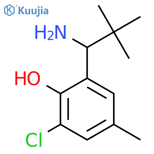 2-(1-amino-2,2-dimethylpropyl)-6-chloro-4-methylphenol structure