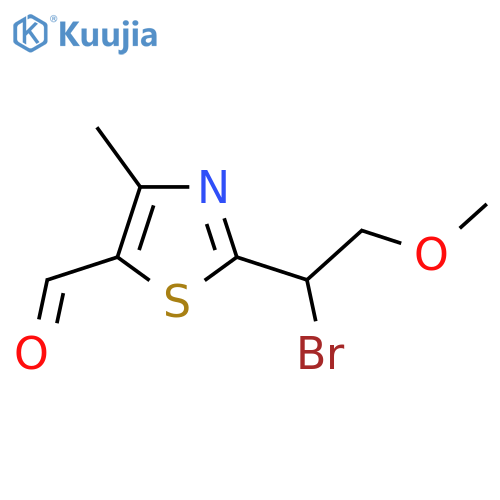 2-(1-bromo-2-methoxyethyl)-4-methyl-1,3-thiazole-5-carbaldehyde structure